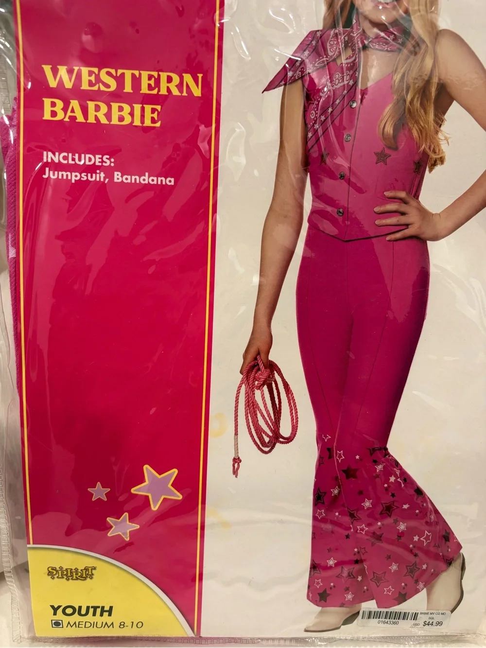 Spirit Halloween Youth Pink Western Barbie Costume Size M 8-10